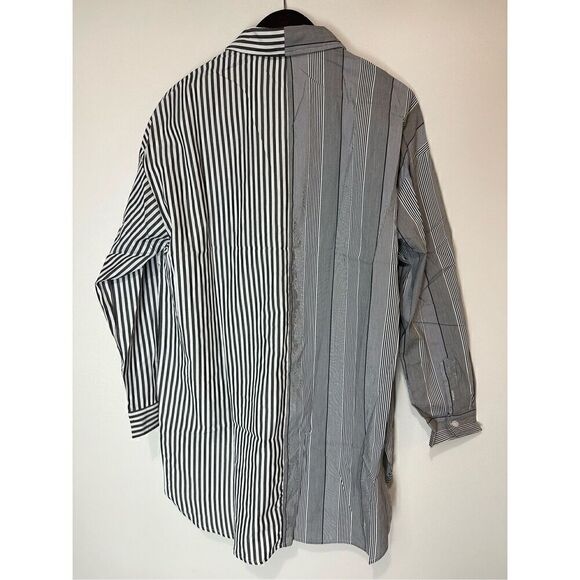 Black white oversized collared shirt - Picture 10 of 12